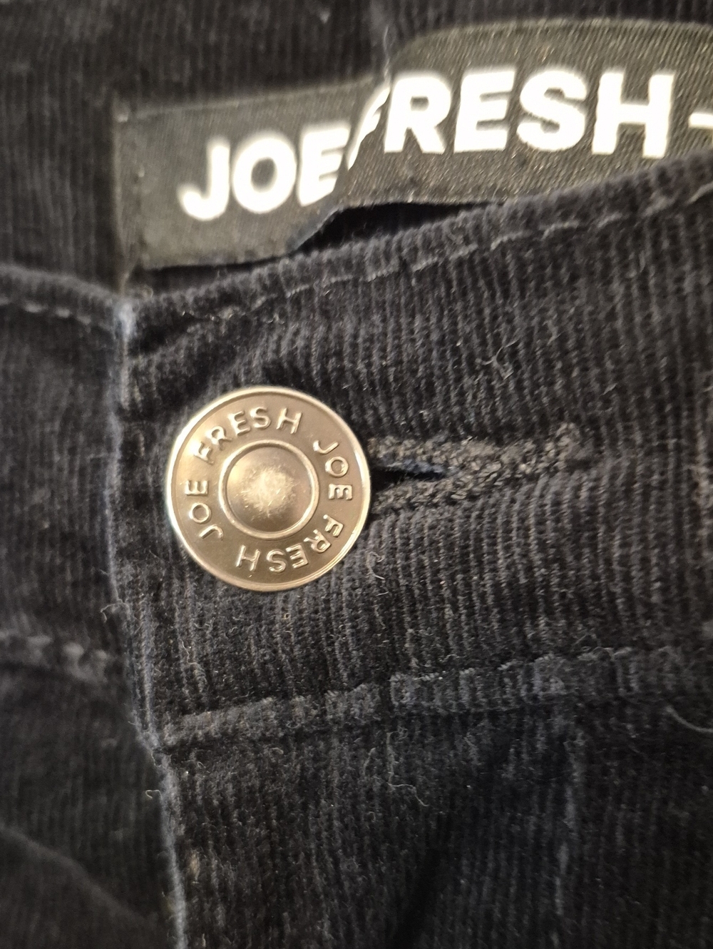 Joe Fresh High Rise Relaxed Flare Black Corduroy Jeans Women's Size 18W - Picture 4 of 10